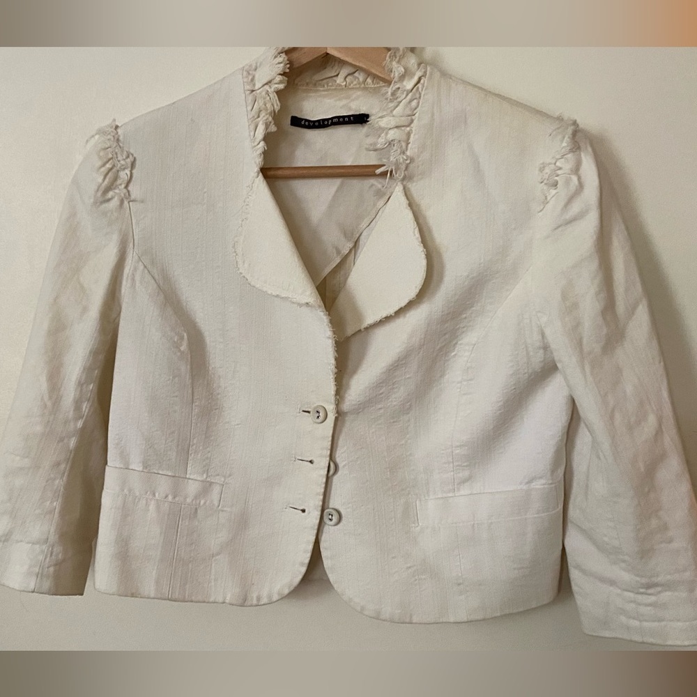 White custom made bolero jacket